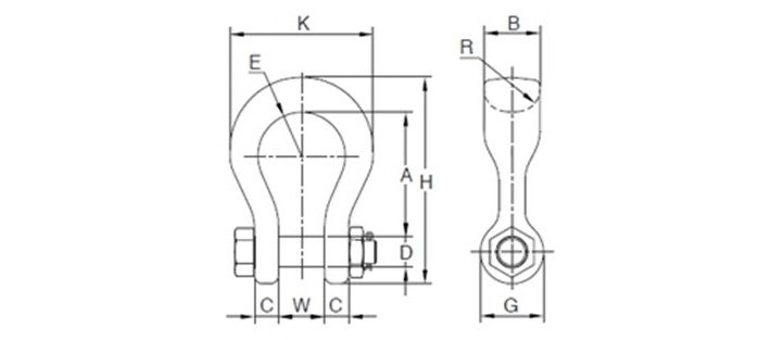 YOKE寬體卸扣8-809結(jié)構(gòu)尺寸圖 YOKE寬體卸扣8-809結(jié)構(gòu)尺寸圖