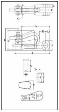 S-421T美標楔形接頭結構尺寸圖片 S-421T美標楔形接頭結構尺寸圖片