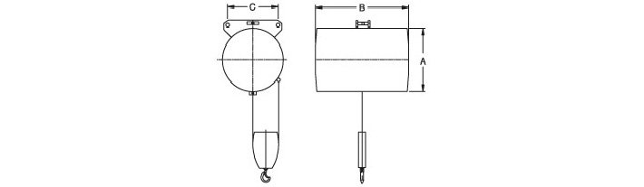 DONGSUNG雙繩氣動平衡器結(jié)構(gòu)尺寸圖