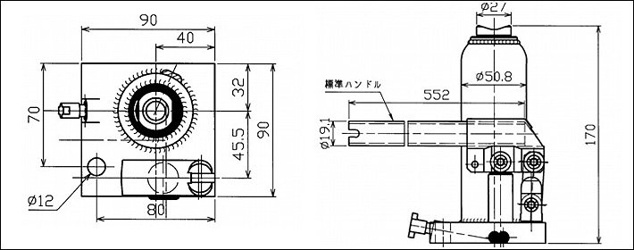 NPD-1.5-5 MASADA二段式液壓千斤頂尺寸圖片 NPD-1.5-5 MASADA二段式液壓千斤頂尺寸圖片