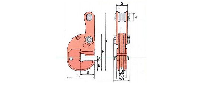 FHA型鷹牌水平橫吊具結(jié)構(gòu)尺寸圖片 FHA型鷹牌水平橫吊具結(jié)構(gòu)尺寸圖片