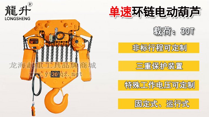 30噸單速環(huán)鏈電動葫蘆 30噸單速環(huán)鏈電動葫蘆